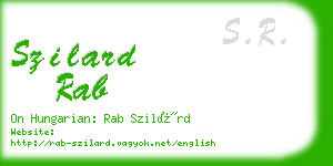 szilard rab business card